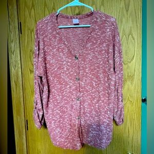 Super Soft Pink and White Sweater.